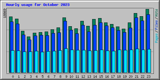 Hourly usage for October 2023