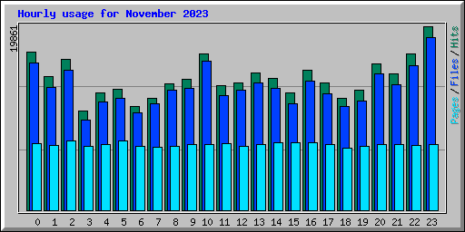 Hourly usage for November 2023