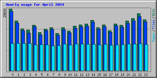 Hourly usage for April 2024