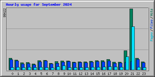Hourly usage for September 2024