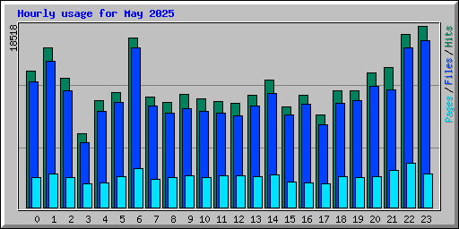 Hourly usage for May 2025